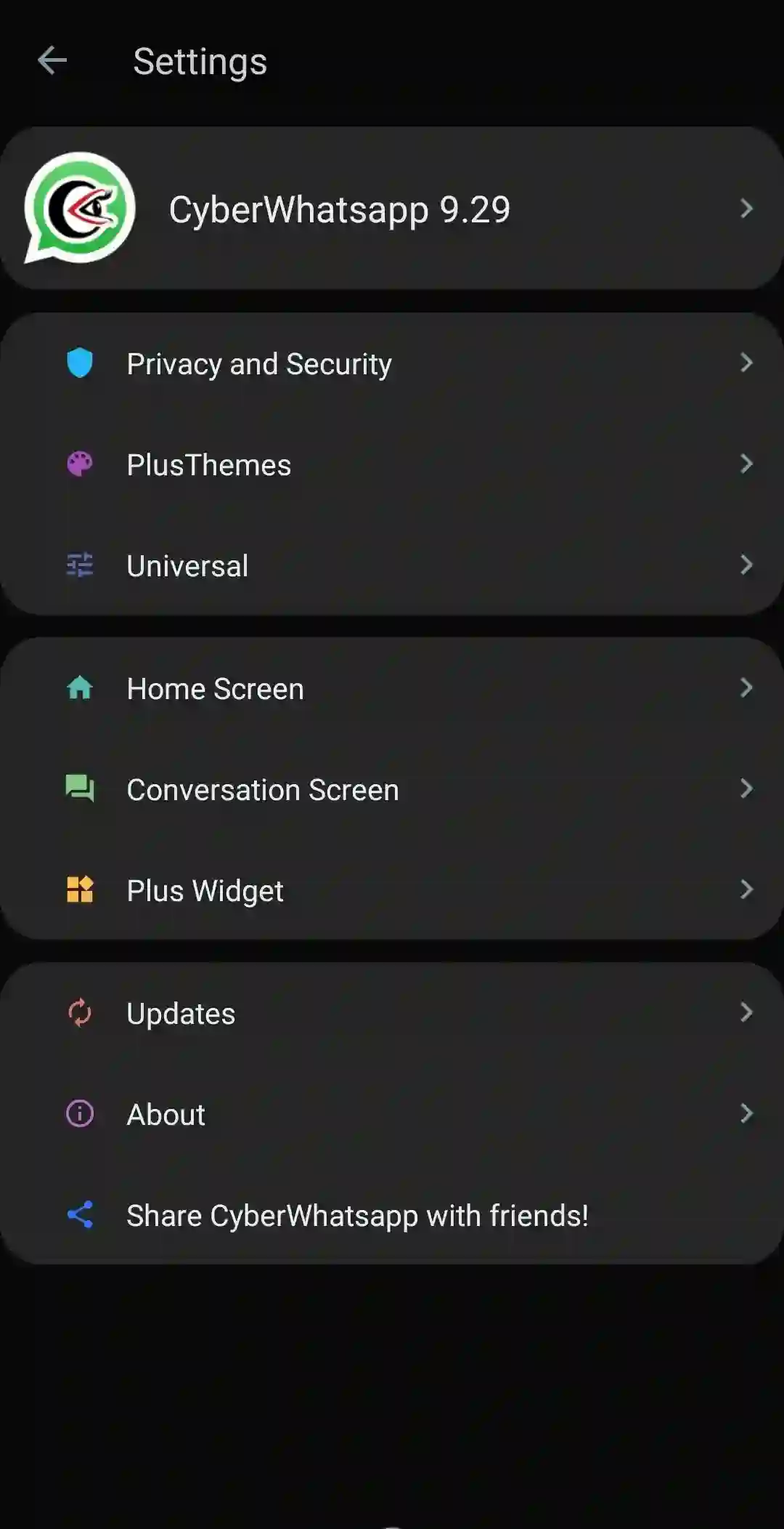 Screenshot of Cyber WhatsApp Download